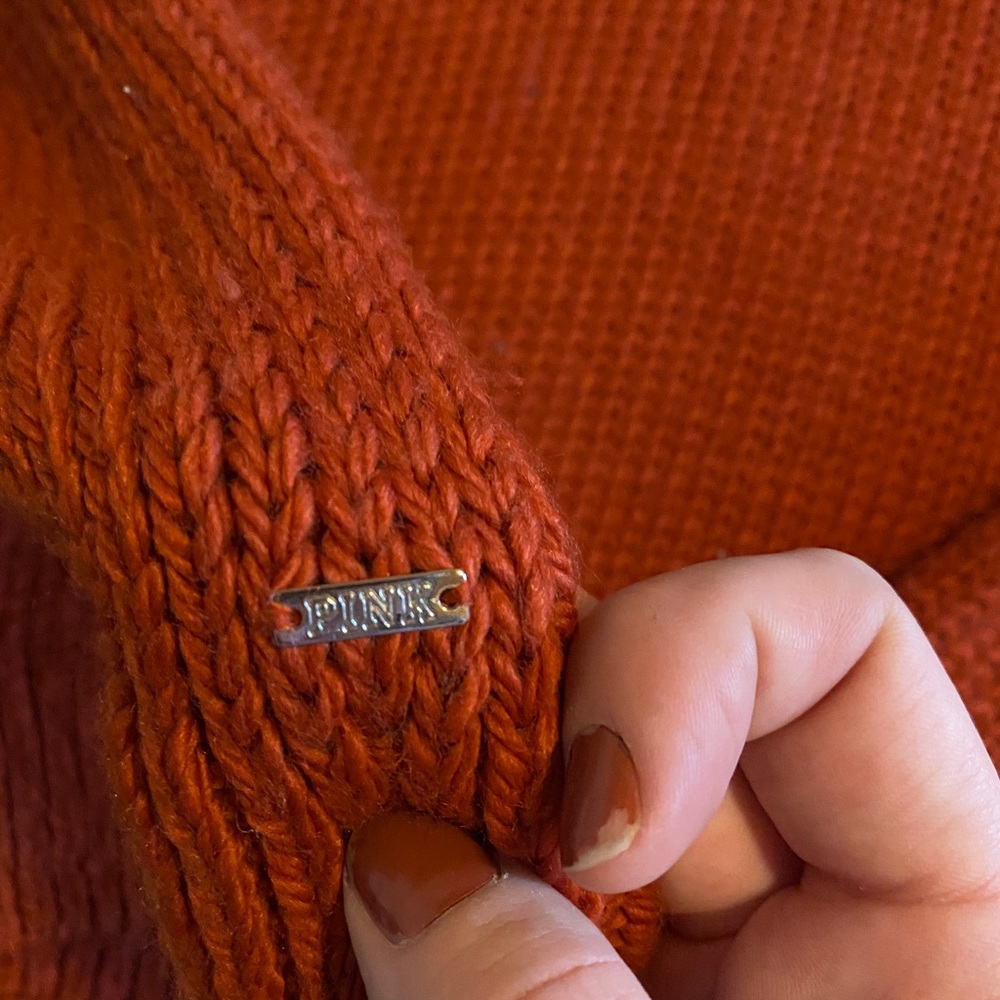 Oversized Orangey Red Pullover Sweater